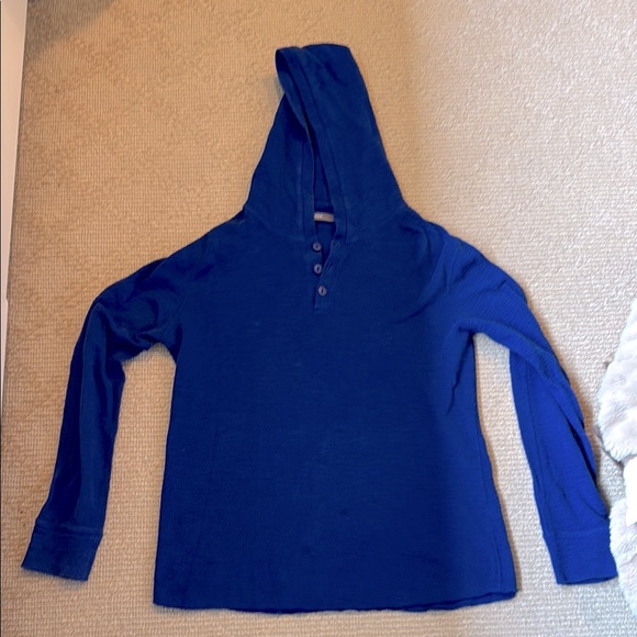 Vince Other - Vince Classic Blue hooded waffle Henley Shirt